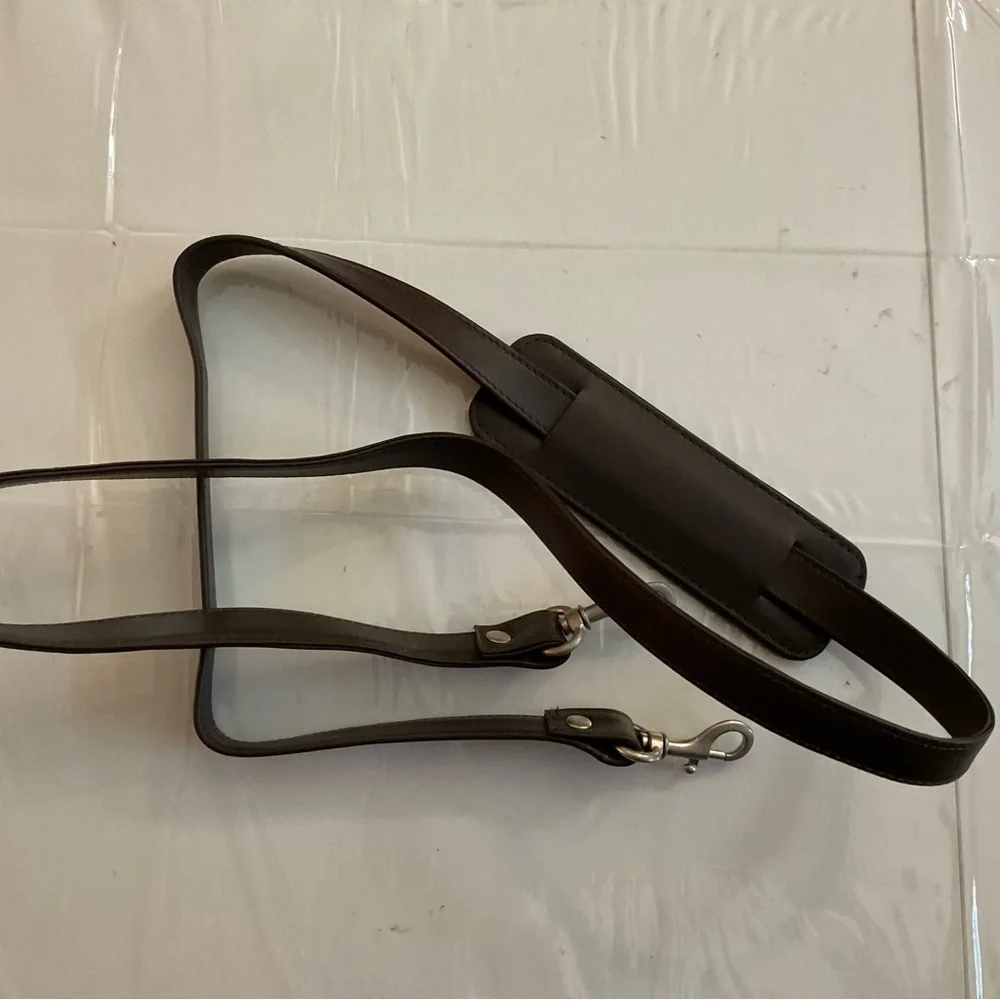 Winn International Dark Leather Bag Replacement Strap Dark Brown